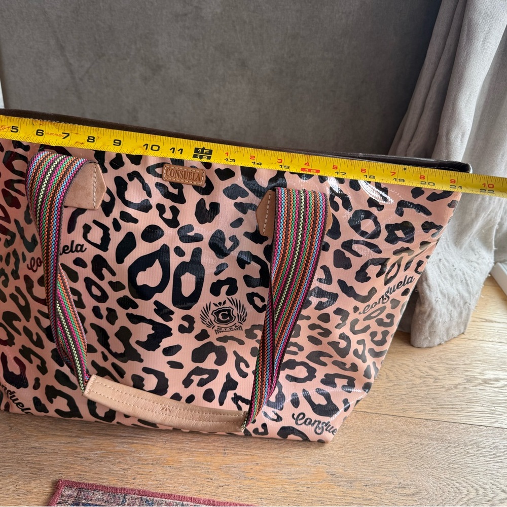 Consuela Pink Leopard Print Tote Bag - Picture 2 of 6